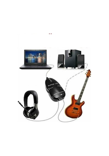 Usb Gitar Kablosu 4672A Guitar Link Bağla Çevirici Dönüştürücü Ba