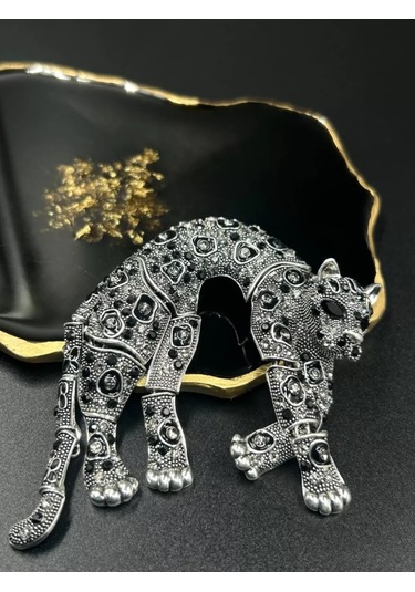 Scarlet Msk Broş Kaplan 214243911 Gri