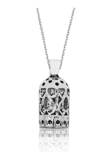 Himarry 925 Ayar Gümüş Silindir Cevşendualı Gümüş Kolye