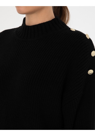 Pierre Cardin Kadın Siyah Kazak /triko 50316342-vr046 Siyah