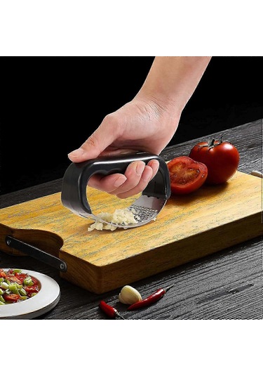 2'si 1 Arada Paslanmaz Çelik Sarımsak Ezici Salıncak, Kavisli Sar Çok Renkli