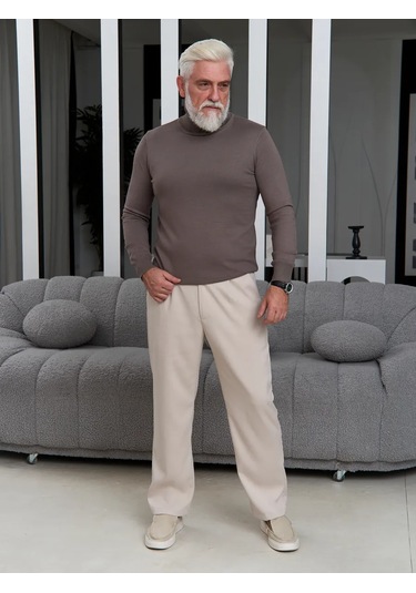 Mens Dream Klasik Yüksek Yakalı Kazak 274720480 Bej