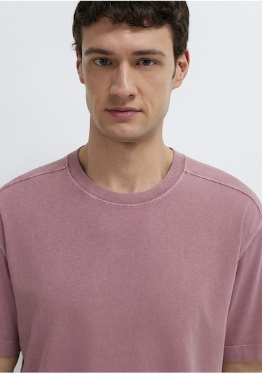 Mavi - Pembe Basic Tişört 0613312-70948