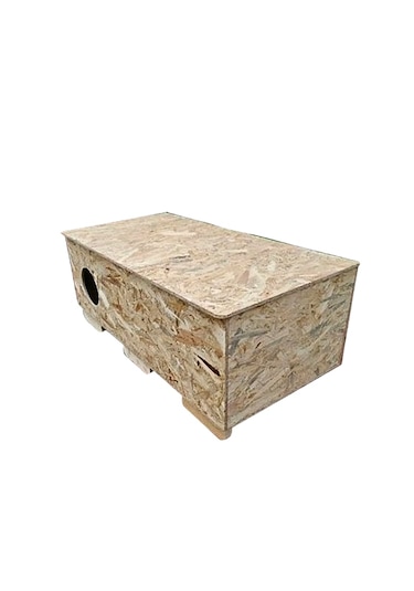 Reyo Kedi Evi Dış Ortam Uygun Ahşap Kedi Evi OSB 100 x 50 x 40 CM CAT22