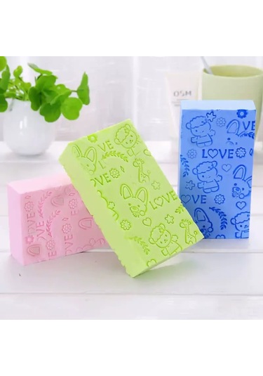 Springsun Çocuklar İçin Yüksek Yoğunluklu Yıkama Sporu - Kuru Cilt Kuru Maddeyi Kolayca Kaldırır - Evde Kullanıma Uygun Yeşil