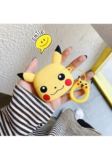 Airpods Pro 3. 2025 Nesil İle Uyumlu Figürlü Kılıf+kanca Sarı