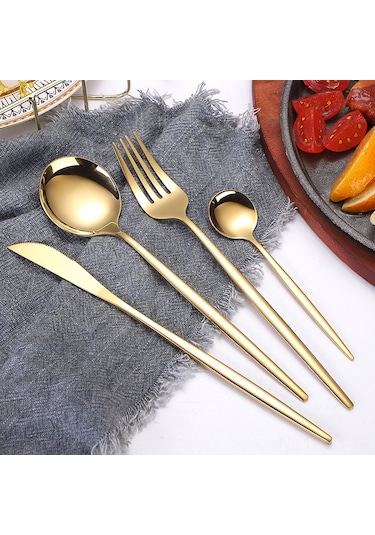 Ximistore9 Ev Ve Otel İçin Çelik Bıçak-çatal-kadeh Seti: Gümüş/rose Altın Renkli, Dayanıklı, Ev Kullanıma Uygun 4-5 Parça Takım Diğer