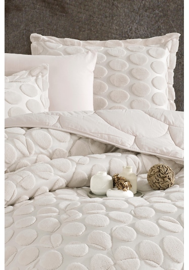 Nordqueen Wellsoft Jakarlı Çift Kişilik Uyku Seti Perle Ekru