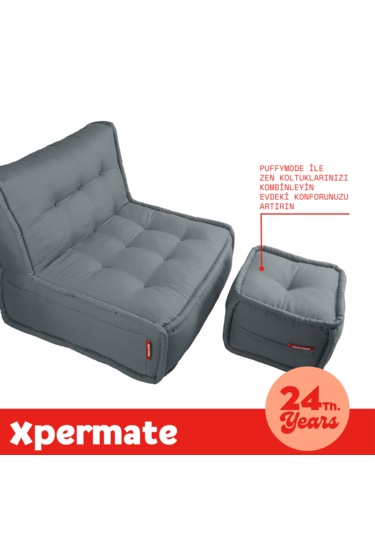 Xpermate Zen Sırtlı Minder İskandinav Tarzı Minder 80x60 Antrasit