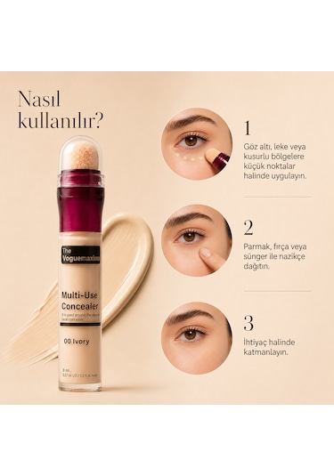 The Voguemaxima Luméa Sünger Uçlu Likit Kapatıcı 00 Ivory 8 ML