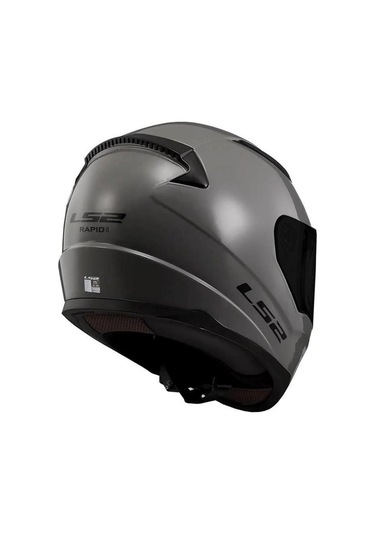 Ls2 Rapid 2 Full Face Motosiklet Kaskı Şeffaf + Siyah Vizörlü Nardo Gri