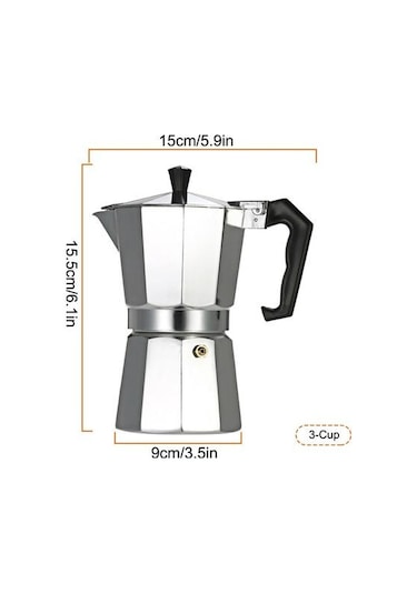 120 Ml İtalyan Moka Cezve Mocha Soba Espresso Kahve Kafeterya Percolator Cezve Gayzer Latte Kahve Makinesi Kahve Tencereler