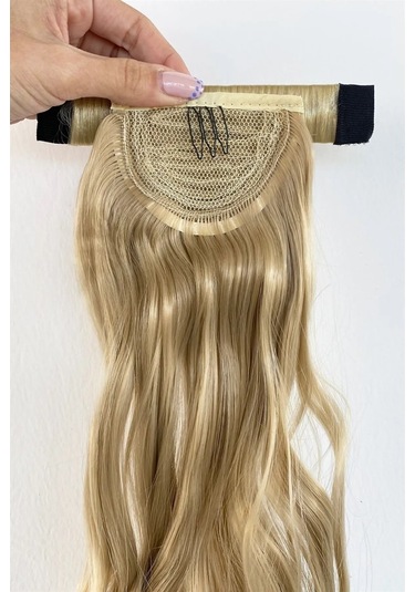 Caş Dekorasyon Küllü Sarı Çıtçıtlı Dalgalı At Kuyruğu Saç 16 Sarı