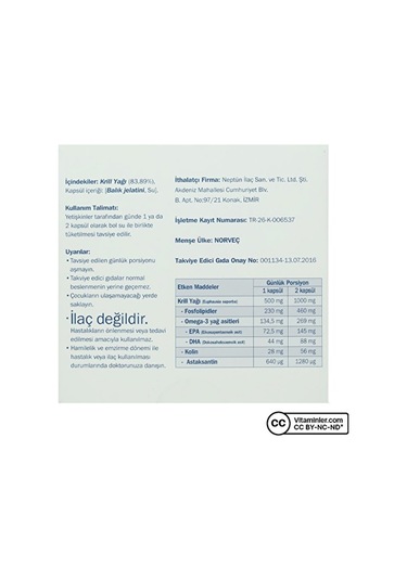Neptune Krill Oil Omega-3 180 Kapsül