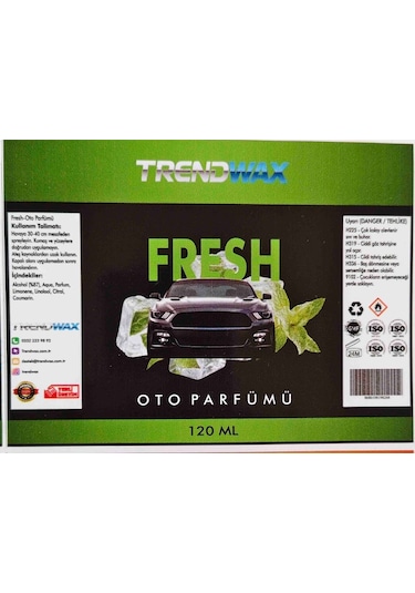 Trendwax Fresh Oto Parfümü 120ml