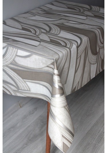 Elyaf Silinebilir Pvc Muşamba Masa Örtüsü 1251-1 Metalikçizgi Gümüş