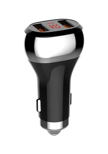 Araba Araç İçi 2x Usb Çakmaklık Şarj Adaptörü Başlığı + 100cm Micro Kablo Qualcomm Hızlı Şarj Seti