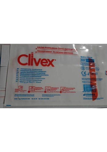 Clivex 9x15 Cm Şeffaf Pu Hazır Pansuman Örtüsü 10 Adet