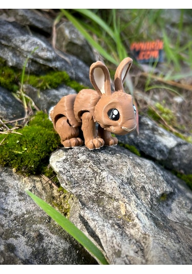 Yaban Tavşanı Figür Oyuncak 3d Hareketli Organik Vip Model - Orta