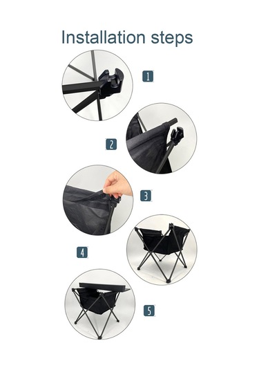 Xindoker Alüminyum Siyah Çekirdekli Çıkabilir Masa - Çadır, Piknik, Barbekü İçin Taşınabilir Ve Kolay Kurulum Çok Renkli