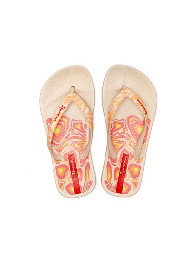 İpanema Nostalgic Hearts Çocuk Parmak Arası Terlik Bej 25/35 DD0426 Bej