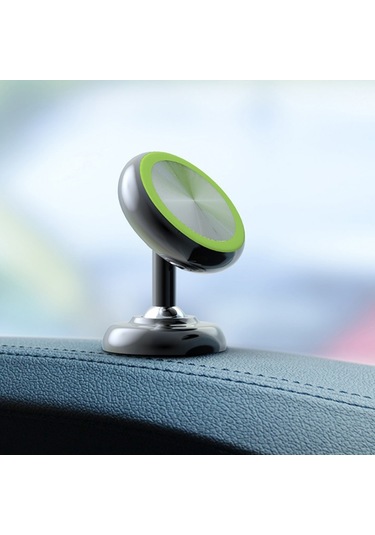 Araba Alüminyum Alaşımlı Manyetik Cep Telefonu Tutucu, Renk: Siyah -