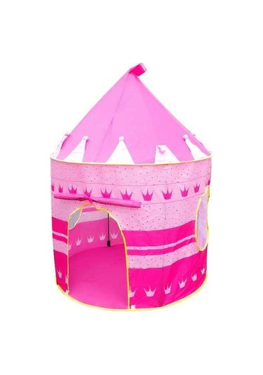 Ebitda Çocuklar İçin Pembe Şato Çadırı - 105x105x135cm Katlanabilir Pembe