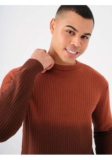 Loft Regular Fit Turuncu Erkek Kazak Lf2036902 Turuncu