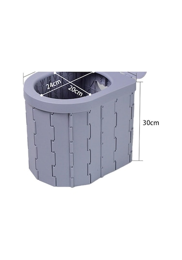 Açık Kamp Taşınabilir Katlanabilir Tuvalet Haki