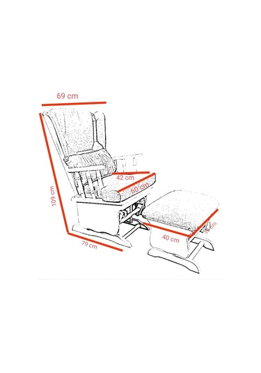 Vavonni Sallanan Sandalye Sallan Koltuk Emzirme Koltuğu Beyaz Iskelet