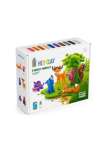 Hey Clay Hava İle Kuruyan Kil 15'li Kutu - Orman Hayvanları