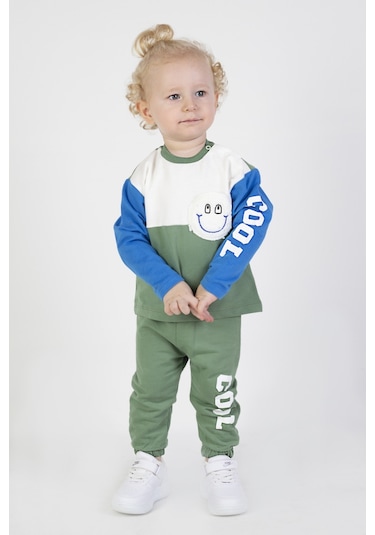 Harika Kids Erkek Bebek&çocuk İki İplik Kumaş Orta Kalınlıkta Örme Basic Alt Üst Eşofman Takımı 001