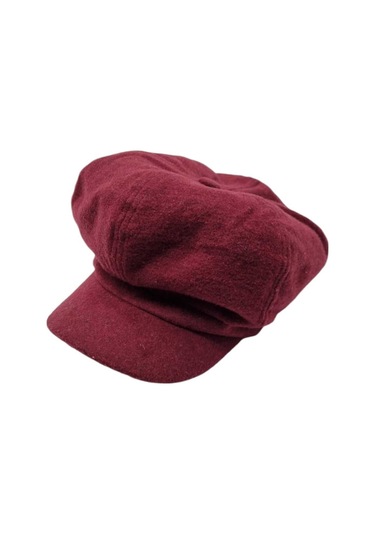 Uniquetrenders Kadın Arkadan Lastikli Kışlık Baretta Şapka Bordo