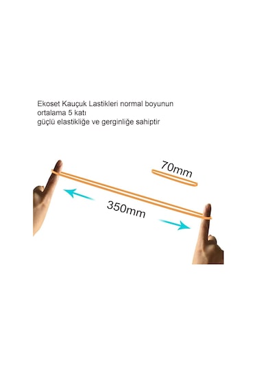 Ekoset Kalın Para Lastiği 400 Adet 70 x 5 MM