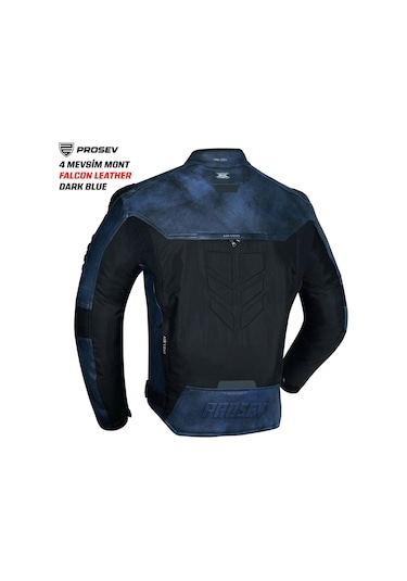 Prosev Falcon Leather 4 Mevsim Mont Dark Blue 3xl
