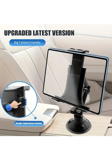 Chuangyinshop Siyah 4-13 Inç Ayarlanabilir Araç Cup Holder Tablet Telefon Tutucu İpad İphone Uyumlu Tüm Telefonlar