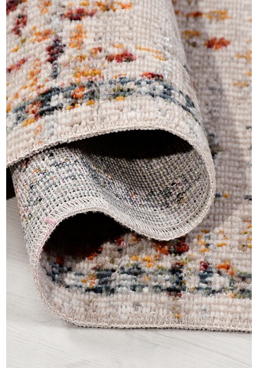 Arkaik Halı Koleksiyonu Zamansız Dokulu Desen, Tozumaz, Kolay Temizlik, İnce Form Çok Renkli