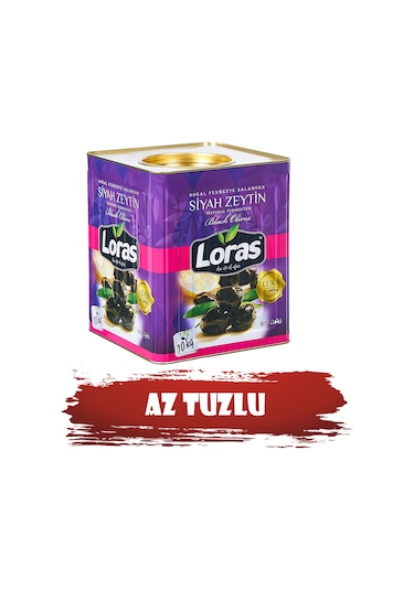Loras 411 - 460 KB Lüx Gemlik Siyah Zeytin Teneke 10 KG