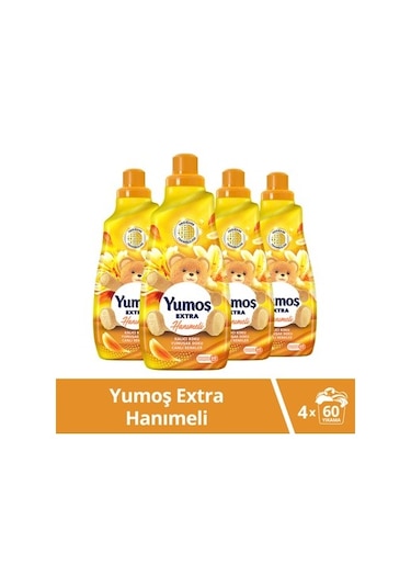 Yumoş Extra Hanımeli Çamaşır Yumuşatıcısı 4 x 1440 ML