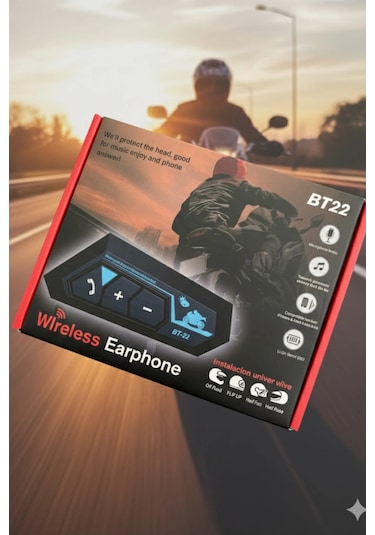 Blackbird Bt-22 Motosiklet Kask Bluetooth Kulaklık & Intercom Seti Kablosuz Müzik Su Geçirmez