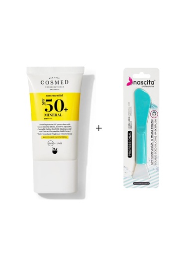 Cosmed Mineral 50 Spf 40 Ml Yüz Güneş Kremi + Nascita Yüz Fırçası - 48