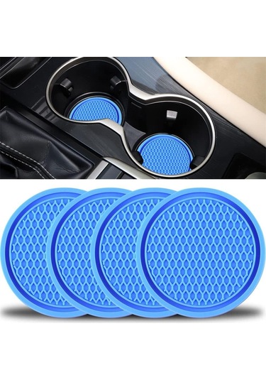 Suofeng Araç İçin Pvc Isı Yalıtımlı Kaymazlı Bardak Altlığı - Kırmızı Honeycomb Desenli, Dayanıklı Ve Kompakt