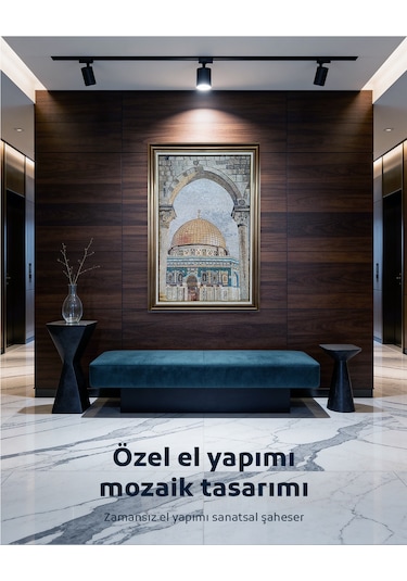 Kubbetü's-sahra Dikey Mozaik Tablo 144x104 Cm .