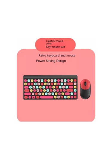 Qw02 Kablosuz Klavye Mouse Seti Kırmızı Optik