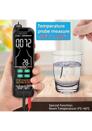 Besthome1 Portatív Multimetro Inteligente - Ncv Ölçüm, 6000 Sayım, Usb Şarjlı, Veri Depolama Ve Fenerli