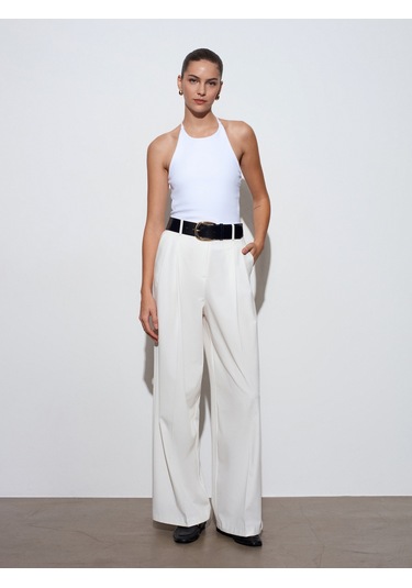 Dilvin 21051 Halter Yaka Askılı Top-beyaz
