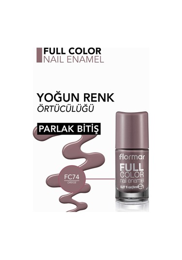 Flormar Full Color Parlak Bitişli Oje FC74