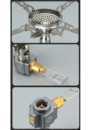 Campingmoon Gümüş Campingmoon Açık Hava Bölünmüş Tip Kamp Fırını Ayrılmış Gümüş