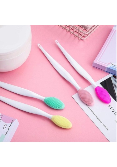 2 Adet Dudak Fırçası  Etkili Gözenek Siyah Nokta Temizleyici Akne Giderici Çift Yönlü Fırça