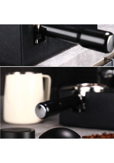 Vkemall Düzenleyebilir Dönen Kahve Tozu Dağıtıcı Ve Topak Açıcı, Profesyonel Kahve Çıktısı İçin 53mm Siyah İğne Siyah